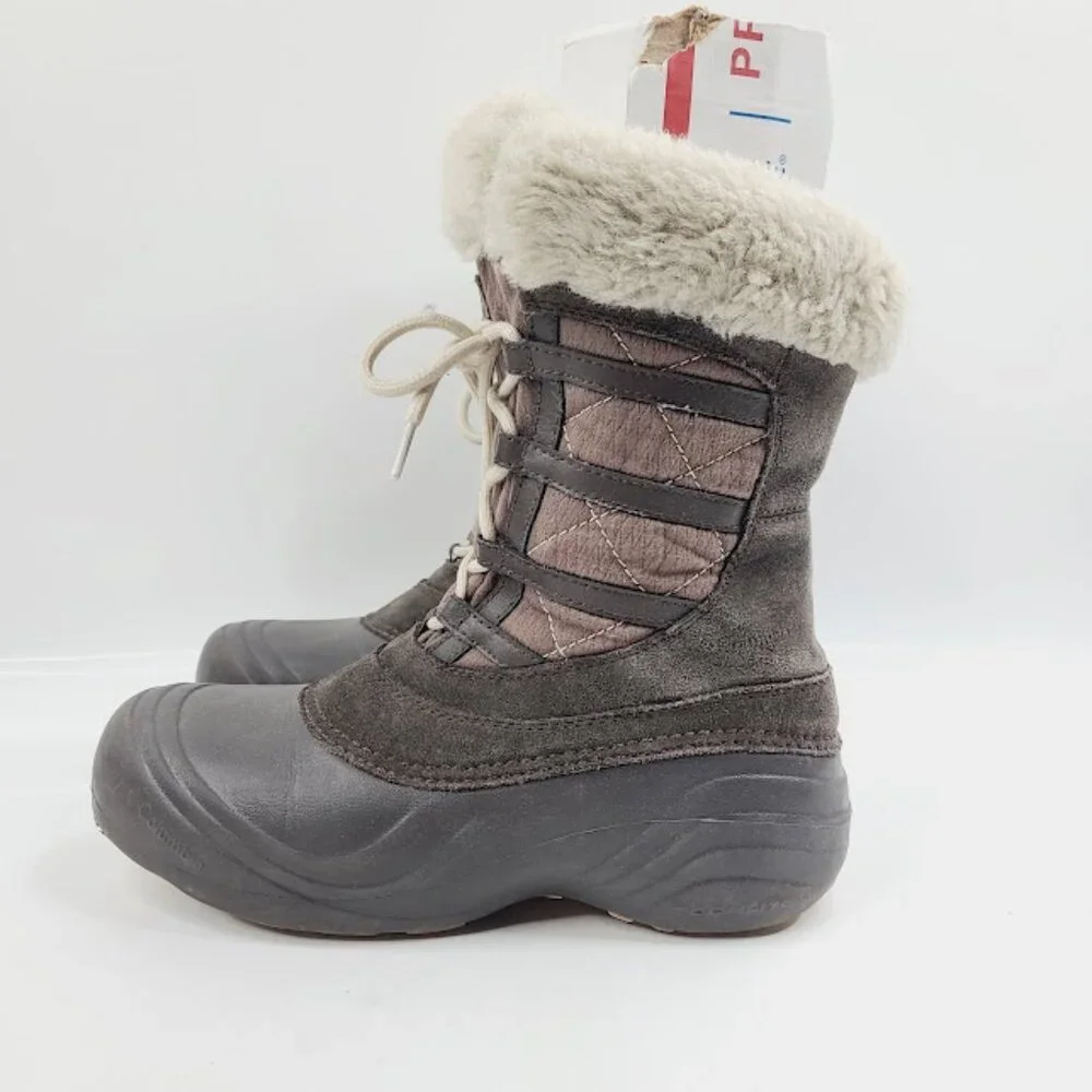 Columbia Women's Brown Sierra‎ Summette BL1519-205 Leather Ankle Snow Boot Sz 8